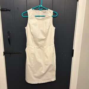 Boden White Cotton Shift Dress